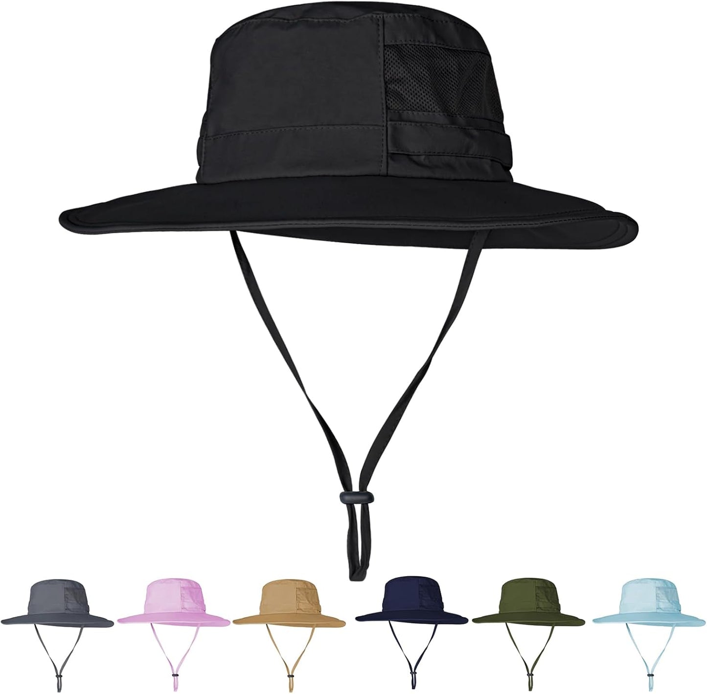 Skiennix UPF 50+ Sun Hat - Waterproof Wide Brim Bucket Hat for Fishing, Hiking, and Beach | Foldable Design