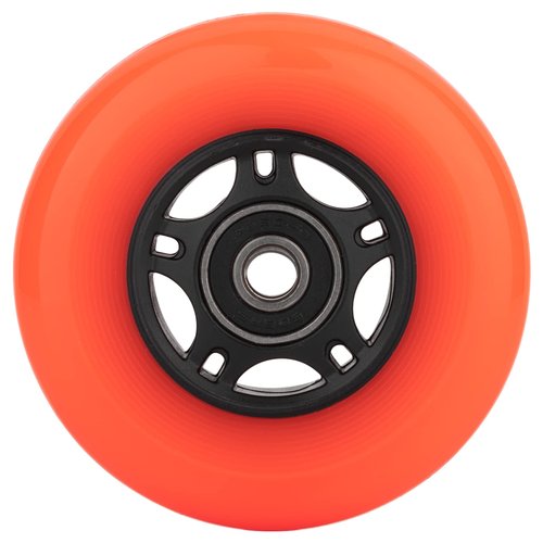 WHEELCOME Inline Skate Wheels with Bearings ABEC-9 and Floating Spacers for Blades Roller Hockey Skates, 85A Indoor & Outdoor, 64mm/70mm/72mm/76mm/80mm Dia, 4-Pack (Orange, 64mm)