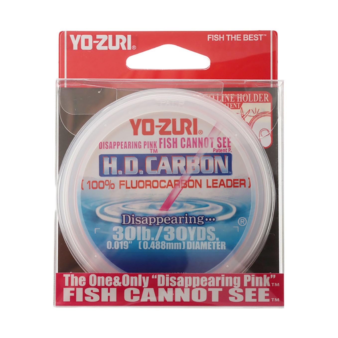 Yo-Zuri 30-Yard HD Fluorocarbon Leader Line, Pink, 30-Pound