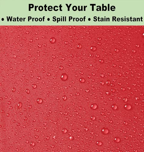 Disposable Plastic Tablecloths 54x108 Inch - 3 Pack Red Table Covers
