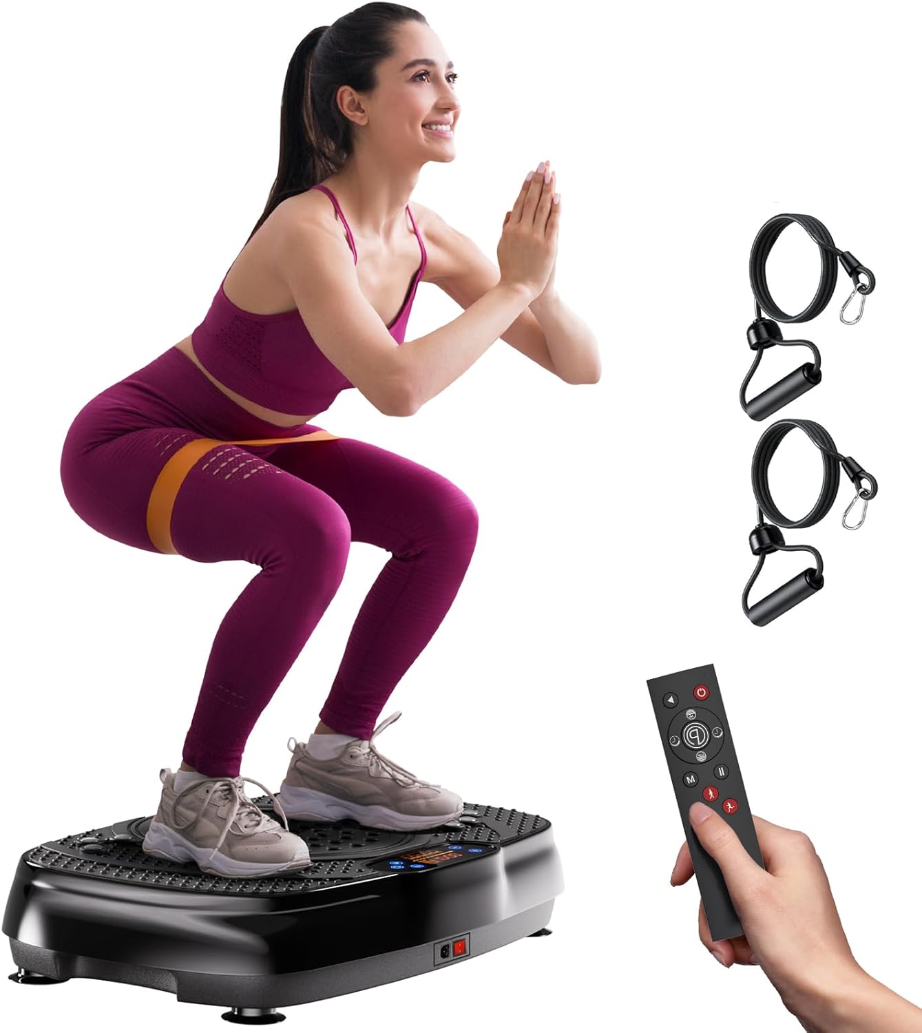 TISSCARE Vibration Plate Exercise Machine - Whole Body Workout Platform for Weight Loss & Lymphatic Drainage | 400lbs Capacity