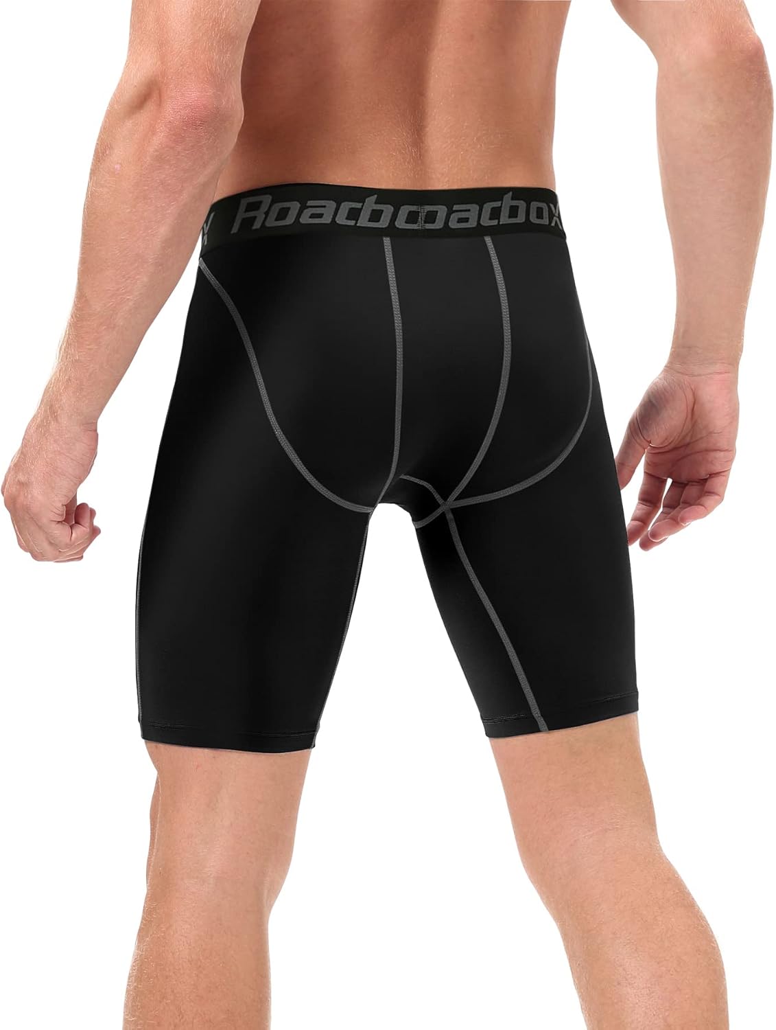 Roadbox Compression Shorts for Men - 3 Pack Athletic Workout Underwear | Spandex Base Layer Boxer Briefs