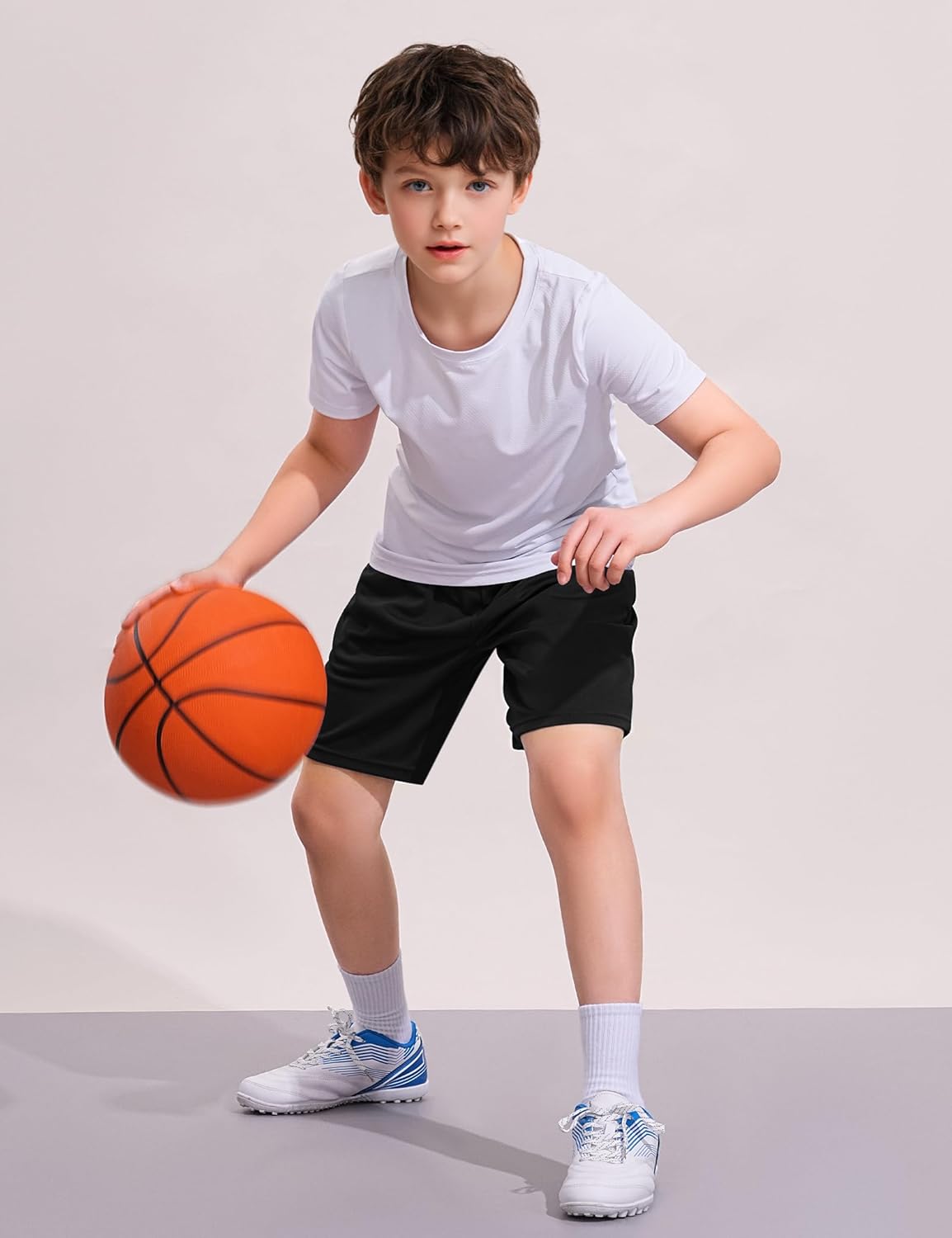 Somaibo Boys Athletic Shorts - Quick Dry Performance Mesh for Soccer, Basketball & Gym | Youth Sizes