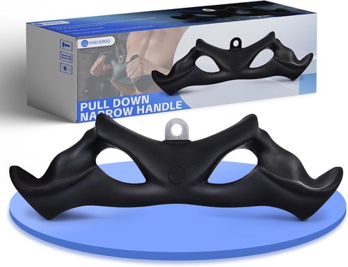 HXD-ERGO LAT Pulldown Bar - Ergonomic Grip Bicep & Tricep Cable Attachment for Strength Training