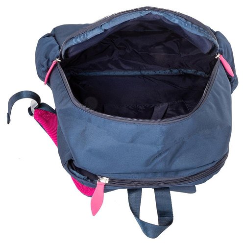 Ame & Lulu Courtside 2.0 Tennis Backpack - Removable Adjustable Straps - Exterior Pocket Fits Two Racquets - Black & Blue - 1 Count