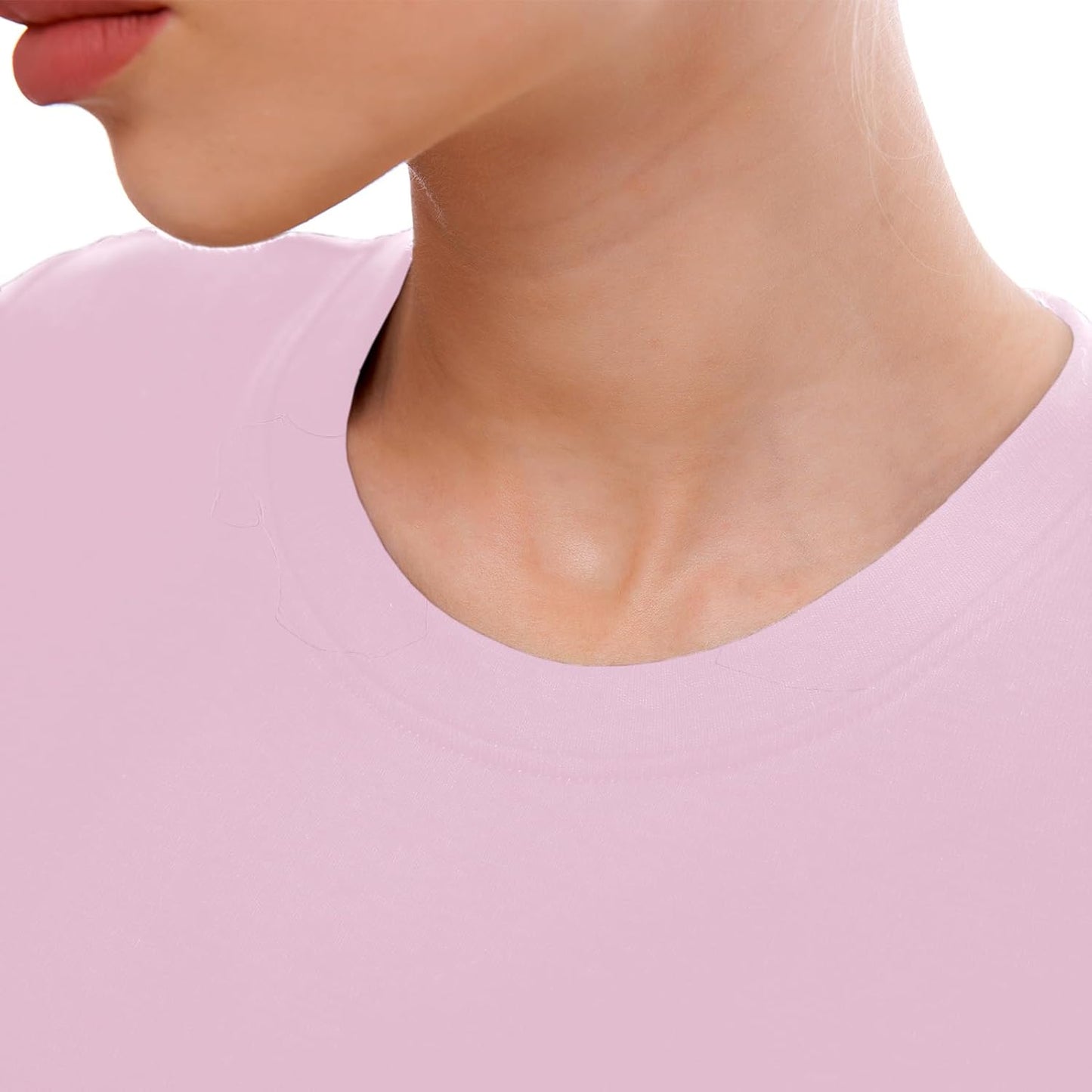 Walifrey Short Sleeve Bodysuits for Women - Basic Round Neck Stretchy T-Shirts | Versatile Tops