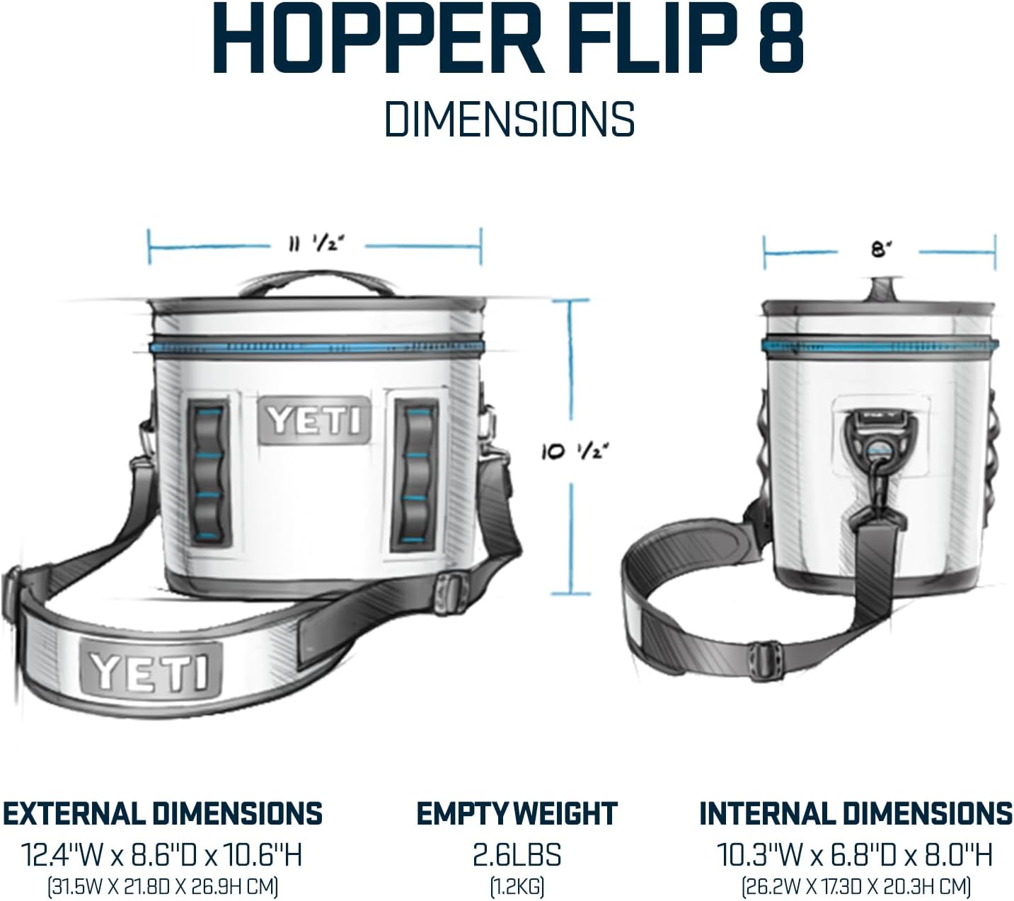 YETI Hopper Flip 8 - Portable Soft Cooler with Insulated Design | Ideal for Outdoor Adventures