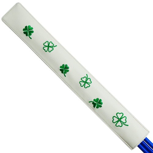 Golf Alignment Stick Cover Case Holder Hold at Least 3 Sticks Lucky Clover Pattern Design