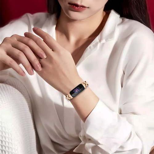 Metal Mesh Stainless Steel Loop Compatible with Fitbit Inspire 3 Watch Band for Women&Men Wristbands Bracelet Adjustable Band Strap Replacement Bands for Fitbit Inspire 3 Smartwatch (Silver&RoseGold)