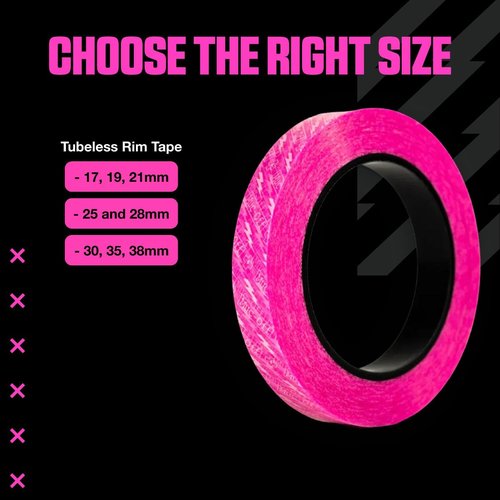 Muc-Off Tubeless Rim Tape, 28mm - Adhesive Bike Tire Liner, Tubeless Tape for MTB/Road/Gravel Bikes - Tubeless Kit including 10m Roll of Bike Tape