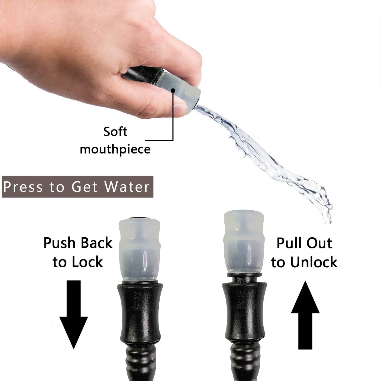 KUREIDA Hydration Bladder 3 Liter Leak Proof Water Reservoir,BPA Free,Wide Opening,Military Water Bladder Combined with Hydration Backpacks for Biking Hiking Running Camping Climbing.White