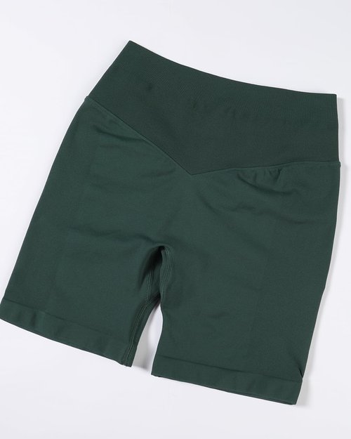 AUROLA Workout Shorts for Women - High Waisted V-Shape Seam Athletic Fitness Shorts | Embossed Logo