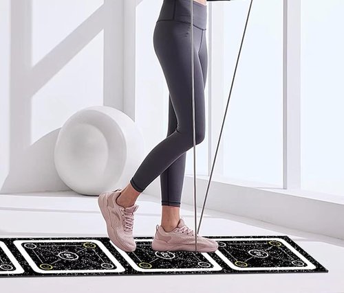 HUAGHEE Rubber Agility Ladder 8.8 Ft Non-Slip Speed Agility Training Ladder for Soccer Footwork Training，Flat Agility Ladder for Children's Physical Training Equipment (8.8 ft)