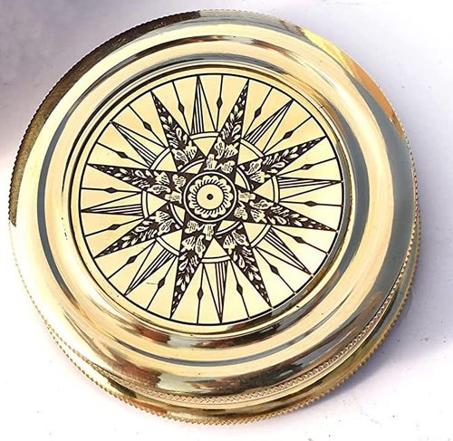 Antiqued Brass Robert Frost Poem Compass with Wooden Box, Inspirational Gifts for Woman, Aniversity Gifts for Men,Engraved,Wedding for Boys, Pocket Compass for Hiking Survival