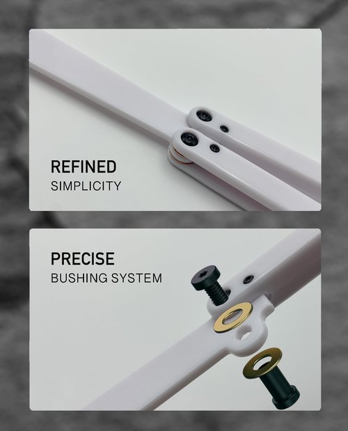 Larqety Foldable Plastic Tool, Sturdy and Lightweight, Excellent Balance, Practice Tool for Beginners (White)