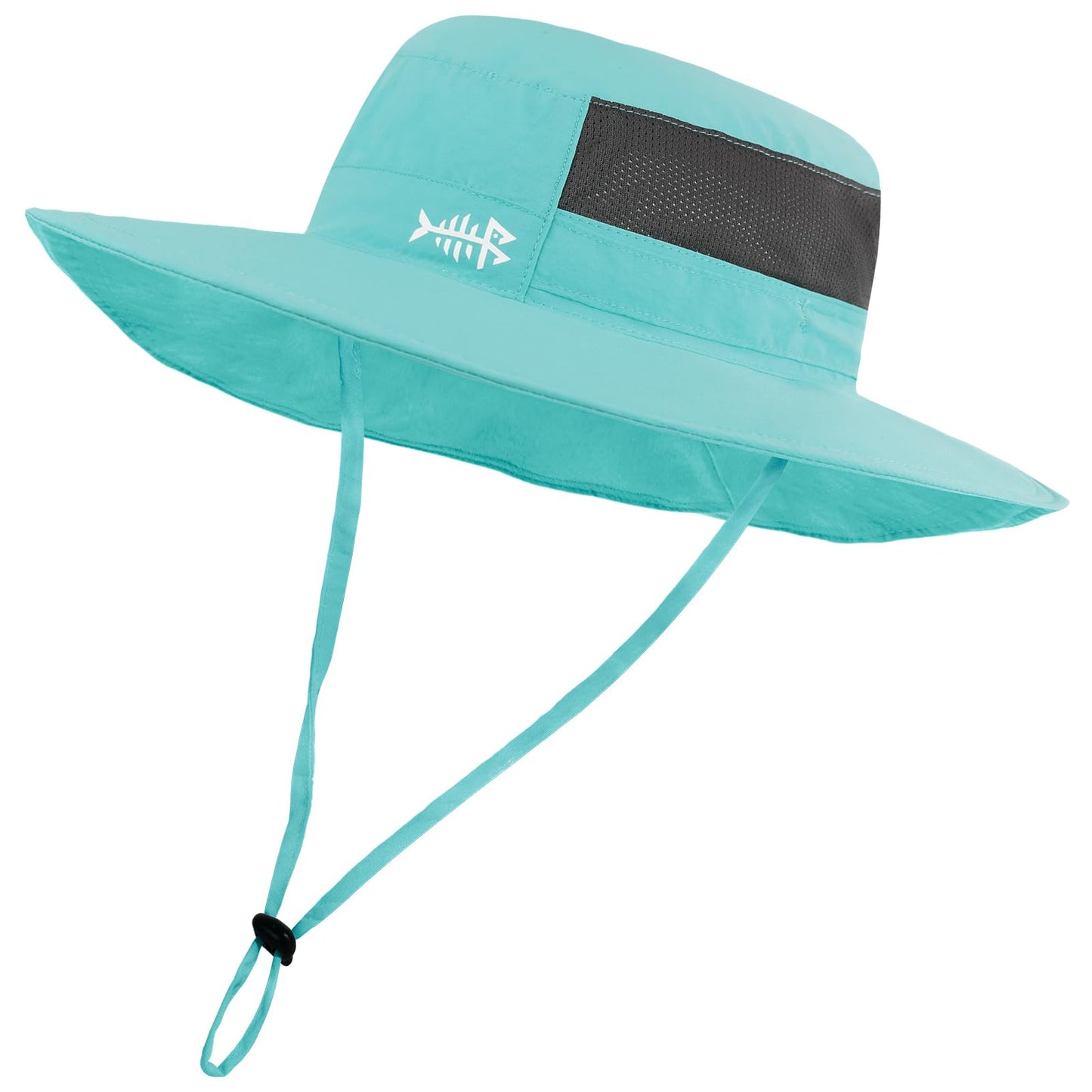BASSDASH UPF 50+ Sun Fishing Hat Water Resistant with Detachable Neck Flap Turquoise