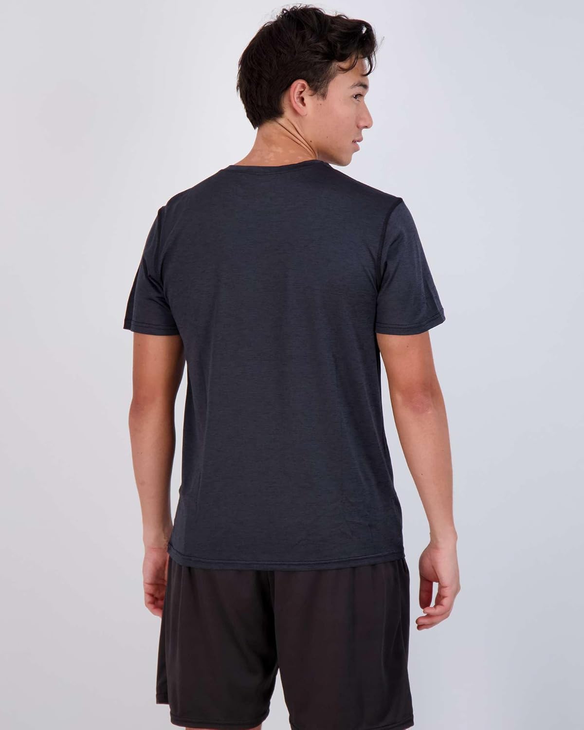 Real Essentials Men's Dry-Fit Crew Neck T-Shirts - 5 Pack for Fitness & Gym Workouts