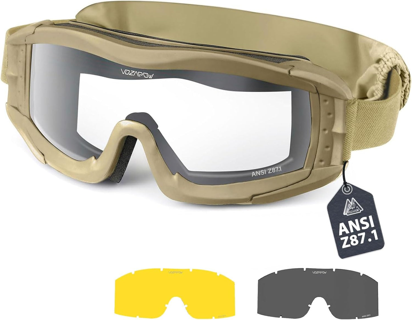 Skiennix Airsoft Goggles - Anti-Fog Shooting Glasses for Clear Vision | Durable & Lightweight Design
