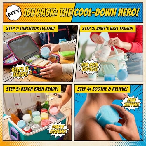 FITY Freeze Ice Pack 2-Pack – Multi-Use Freezable for Tumblers, Lunch