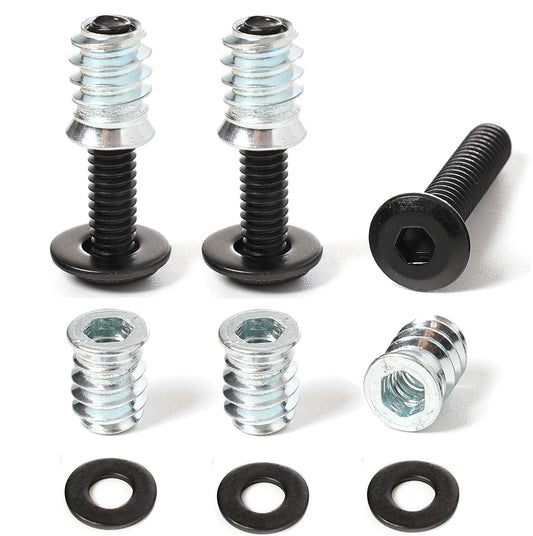 30 Sets 1/4-20 Threaded Inserts and Bolts Kit for Woodworking Wood Inserts and Bolts