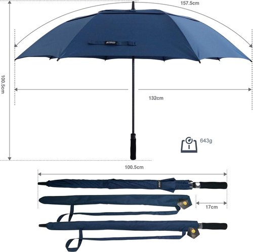 ACEIken Golf Umbrella - Extra Large 58/62/68 Inch Automatic Open | Windproof & Waterproof Double Canopy