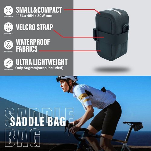 Maverick Cycles Bike Saddle Bag Cycling Seat Pack Waterproof Bicycle Under Seat Pouch