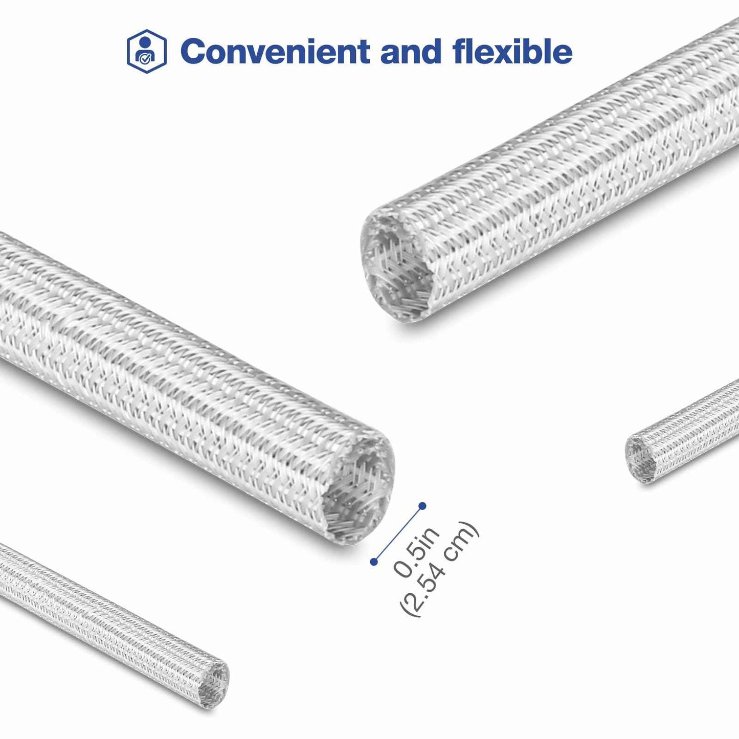 JOTO 1 Pack Cable Management Sleeve, 26 Feet Cord Organizer System with Zipper for TV Computer Office Home Entertainment, Flexible Cable Sleeve Wrap Cover Wire Hider System -Grey