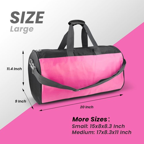 C&F BOGMOST Travel Duffel Bag - Large Waterproof Gym Bag for Men & Women | Lightweight Pink Design