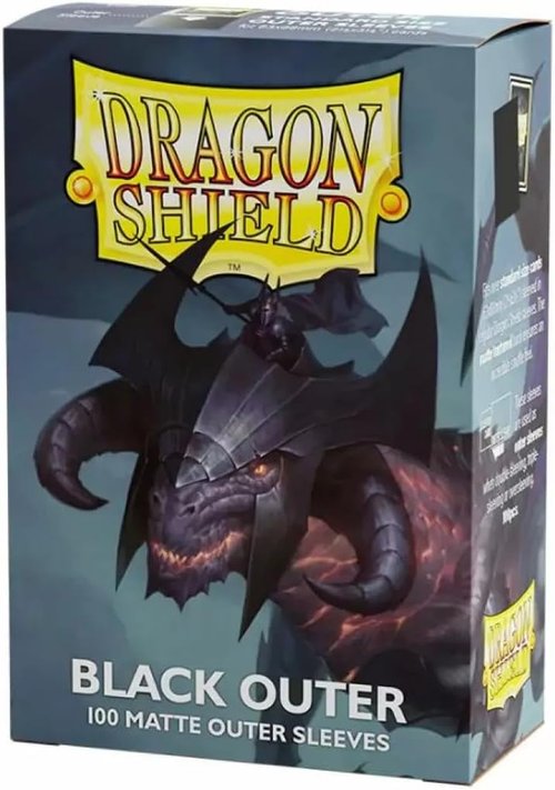 Dragon Shield Card Sleeves - Matte Black 100 CT - Smooth & Durable Protection for Pokémon, MTG & Digimon Cards