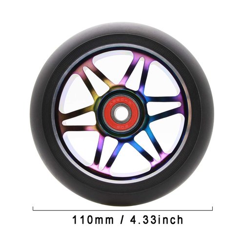 2Pcs 110mm Pro Scooter Wheels with ABEC 9 Bearings Fit for MGP/Razor/Lucky Envy/Vokul Pro Scooters Replacement Wheels