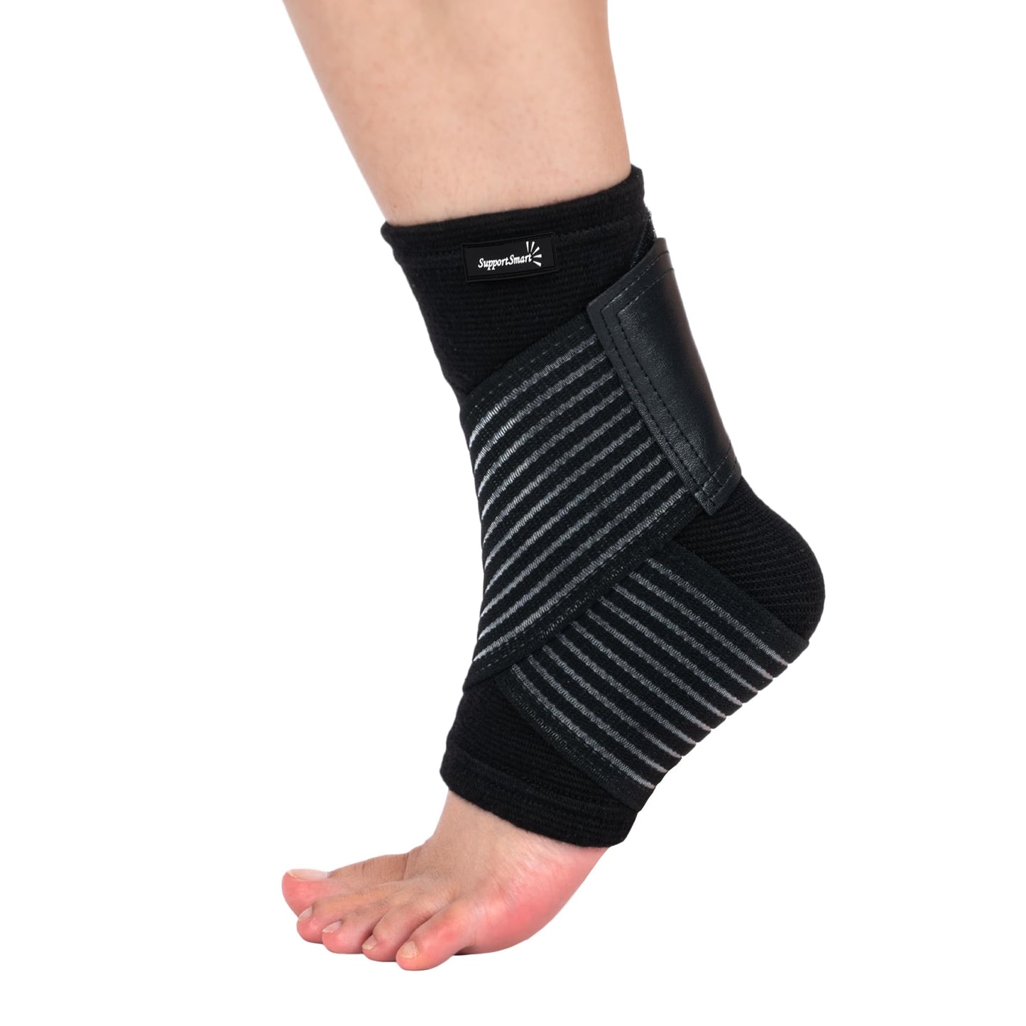 Smart Ankle Brace for Women & Men - Ankle Wrap for Sprained Ankle, Compression Support Sleeve for Plantar Fasciitis, Achilles Tendonitis, No Seams, No Marks, One Size