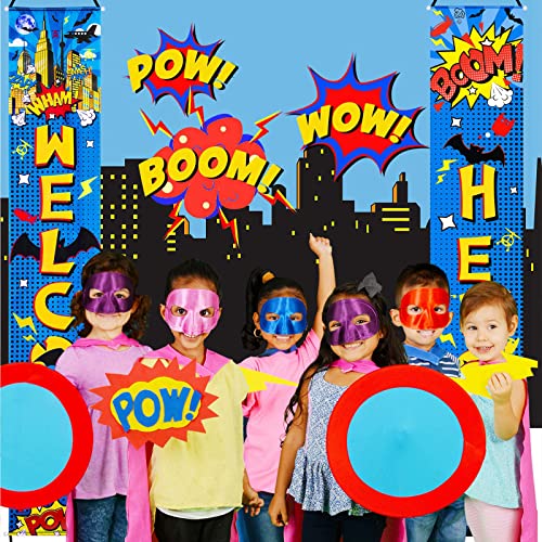 Hero Themed Party Decorations - Welcome Sign & Door Banners
