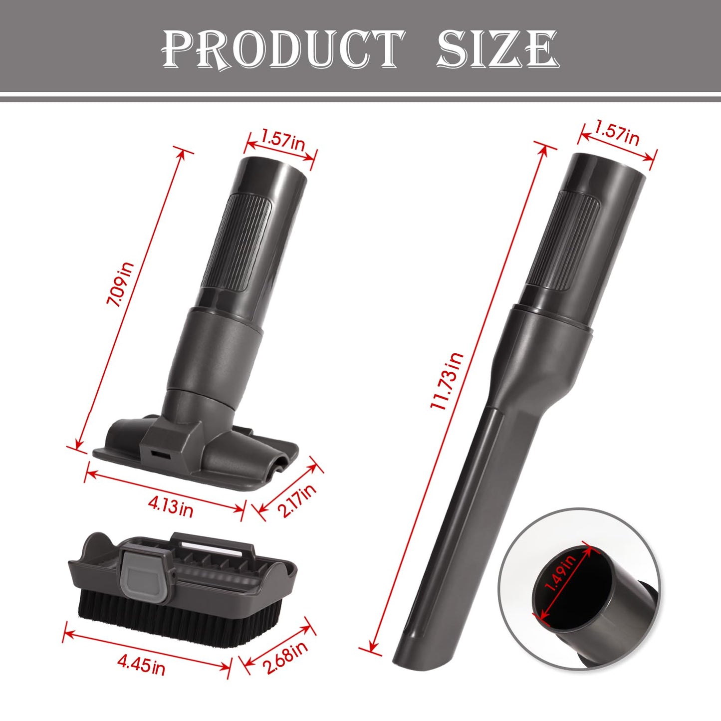 Vacuum Replacement Parts Compatible With Shark Rocket HV300 HV301 HV320 HV322 Series, Rotator NV751 NV752 NV600 NV650 NV680 NV681 Vacuum Accessories two-in-one Removable tool Brush and Slot Brush tool