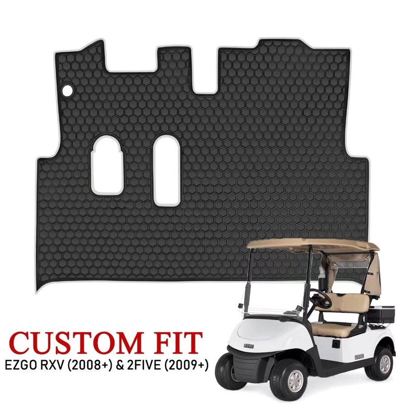 Matericuo Golf Cart Floor Liner Mat Custom Fit for EZGo RXV Golf Cart Model/EZGo 2 Five - Only Golf car Mat to Meet 6 ASTM Standards Grey