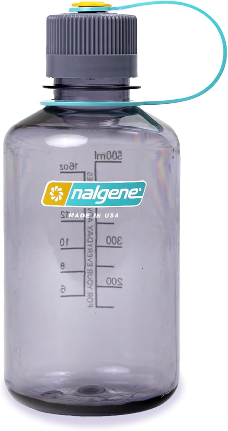 Nalgene 16 oz Narrow Mouth Water Bottle - BPA-Free, Durable & Leak-Proof, Lightweight Aubergine