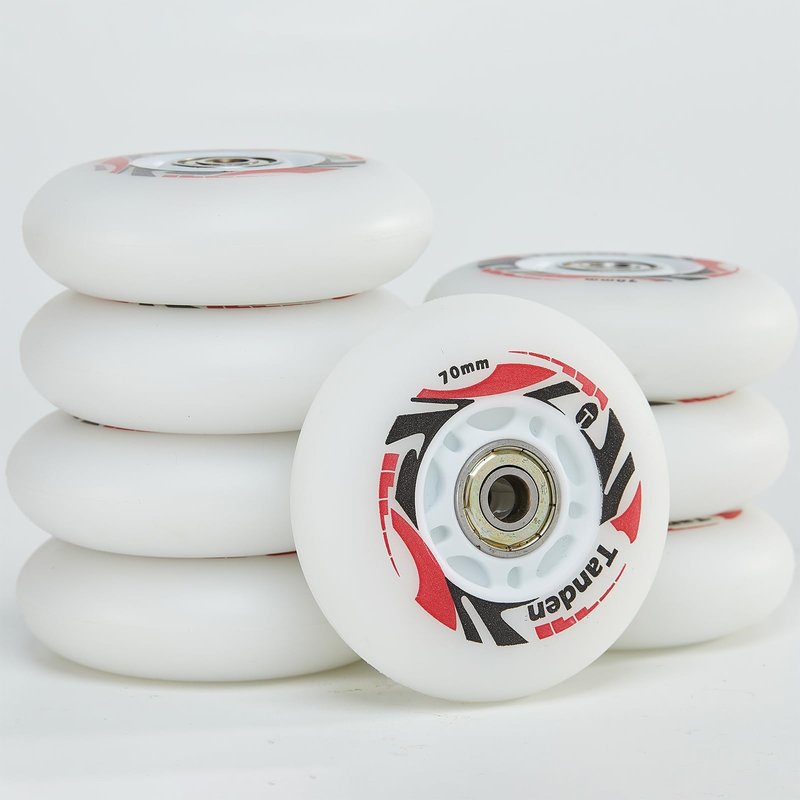 Roller Blade Wheels 70mm Inline Skate Wheels with Bearings ABEC-9, Light Up Roller Blade Wheel Inline Skate Replacement Wheels 8 Pack