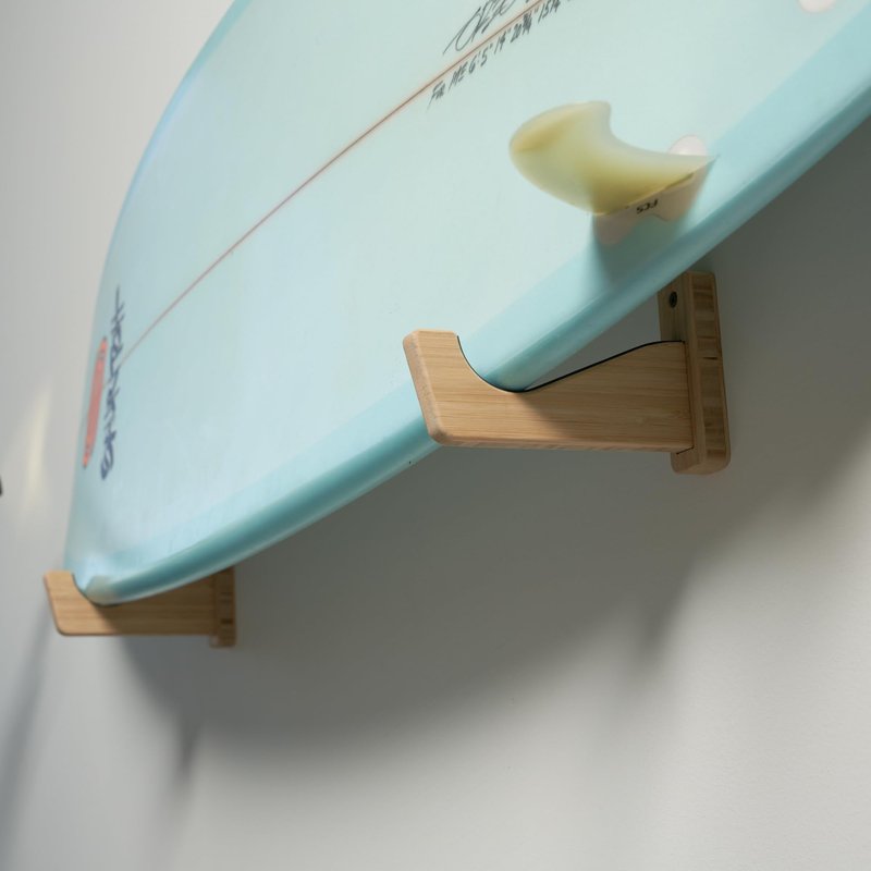Vagabond Racks Surfboard Wall Mount, Bamboo Surfboard Rack Wall Storage & Display for Longboards & Shortboards, Horizontal Surfboard Holder, Home, Garage