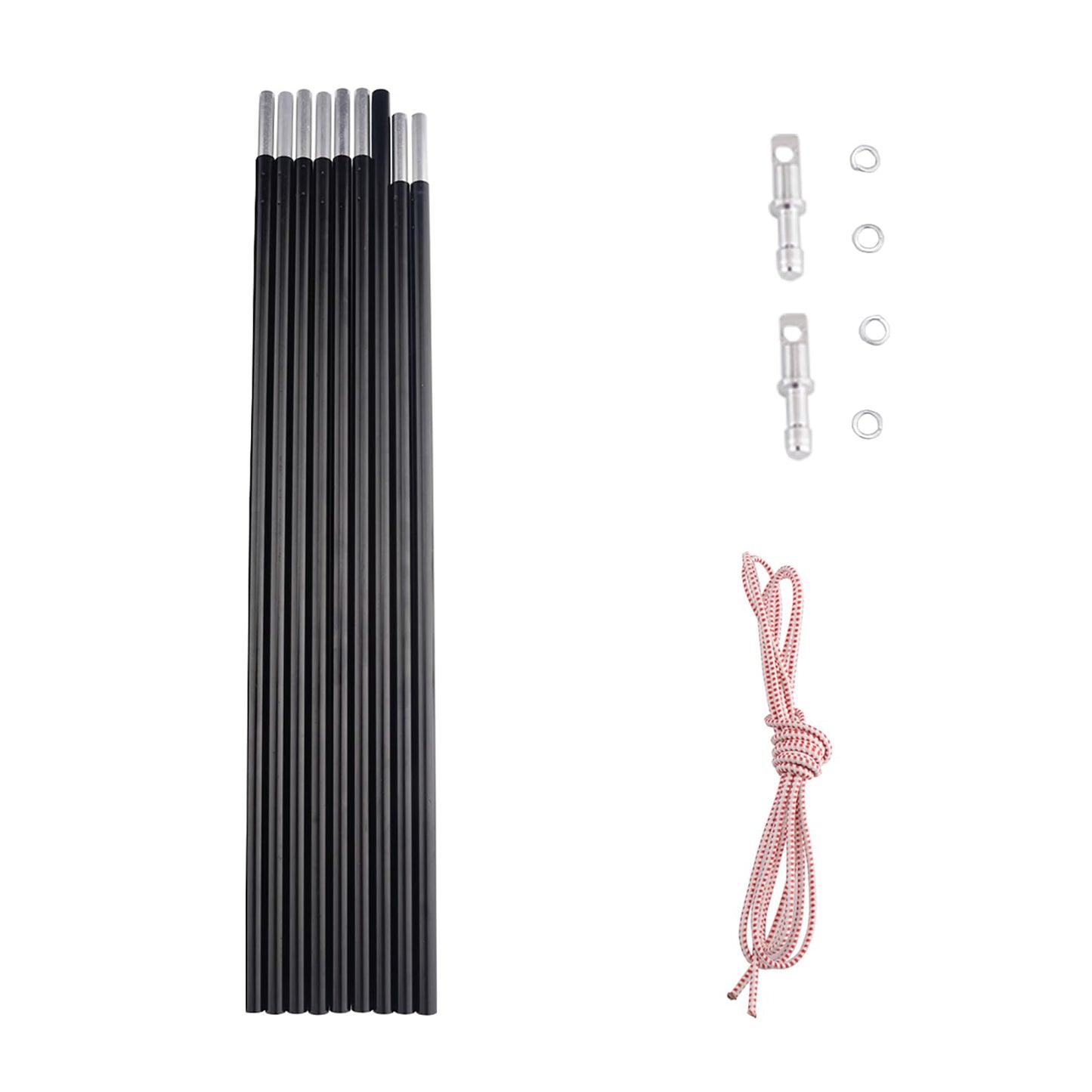 BRILLIANCE4U Tent Poles 12ft 8.5mm, Fits Female and Male Ends Tent, 7001 T6 Heated Aluminum Tent Pole Repair Kit, Lightweight Tent Poles Replacement, Outer Diameter 0.33" 2 Poles Pack