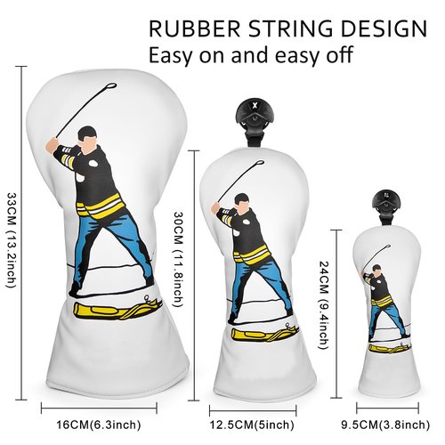 Barudan Golf 3 Wood Head Cover - Funny Golf Fairway Wood Cover fits for 3 4 5 7 X Woods Designed for All Brand