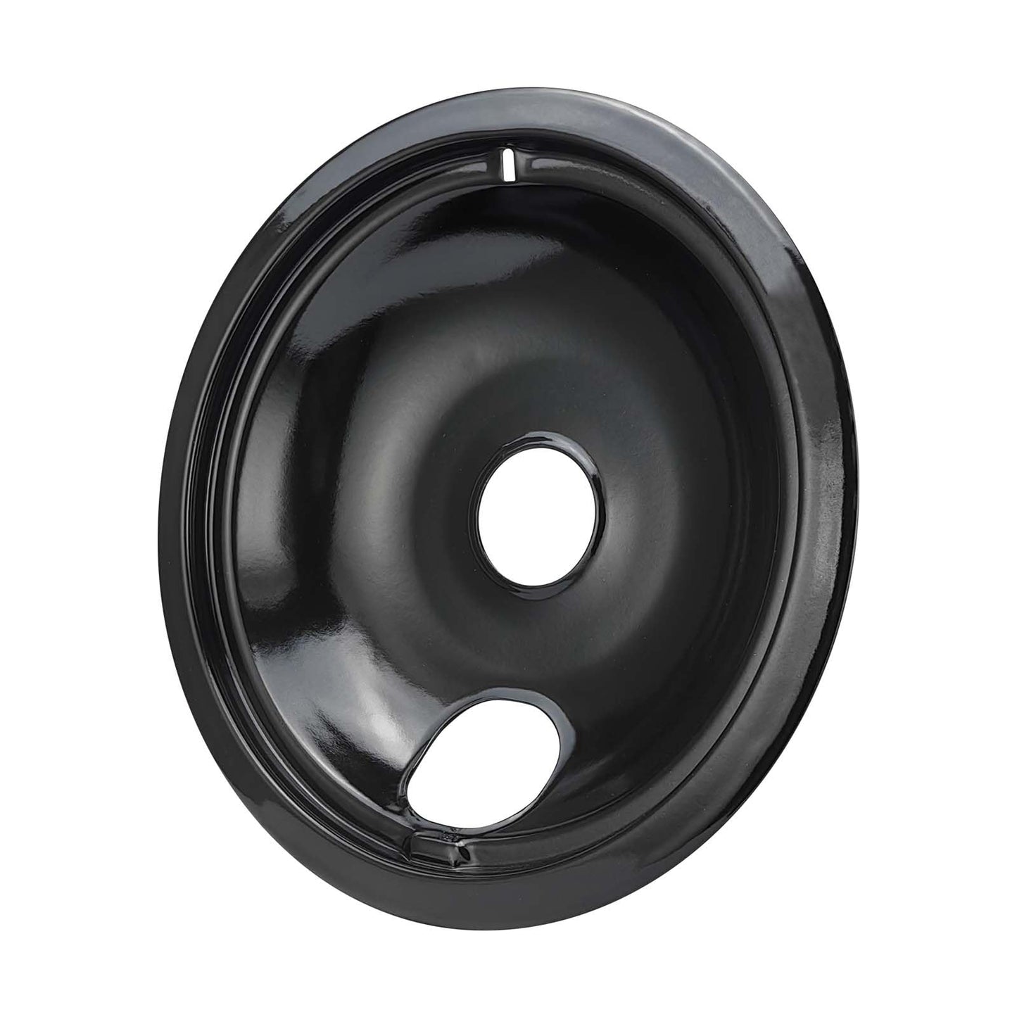 Purelux Electric Range Drip Pans Replacement Compatible with GE or Hotpoint Stove, Porcelain Enameled Black Finish 4 Pieces Pack Includes 1 Large 8-Inch and 3 Small 6-Inch