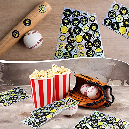 540 Pcs Softball Sports Stickers - Assorted Designs for Parties