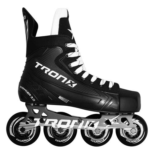 TronX Stryker 3.0 Senior Adult Junior Kids Inline Roller Hockey Skates, New for 2023 (Skate Size 4 (Shoe Size 5-5.5))