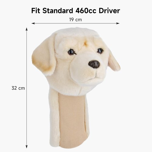 Labrador Retriever Golf Driver Head Cover, Funny Golf Head Covers, Cute Animal Golf Club Head Covers Golf Gifts for Men Women Plush