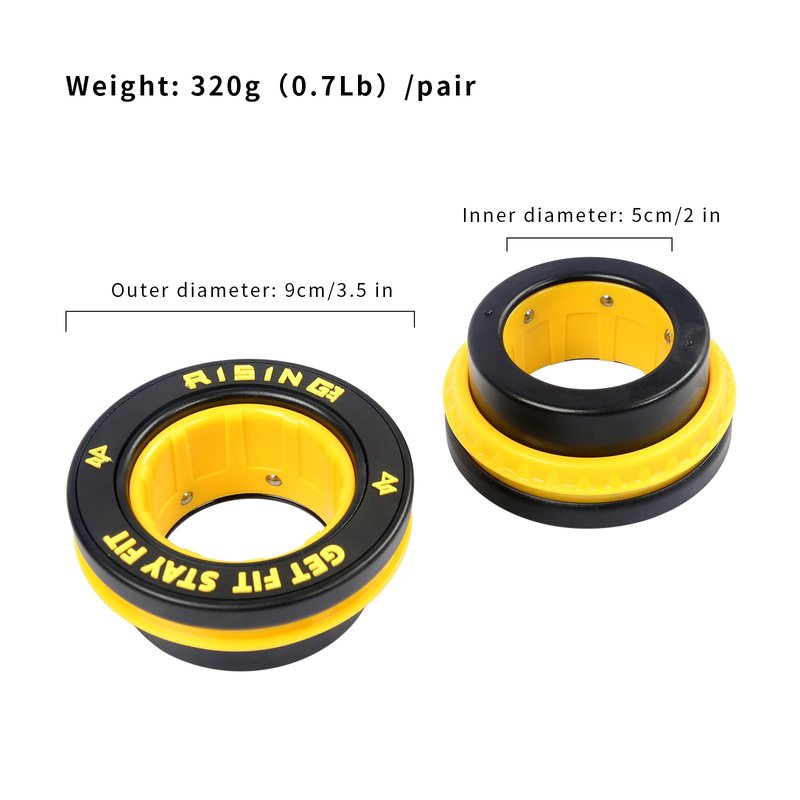 Olympic Barbell Clamps 2 Inch, Press Lock Quick Release Locking Weight Clips, Yellow Heavy Duty Barbell Collar Pair for Weightlifting, Fitness, Workout, and Strength Training