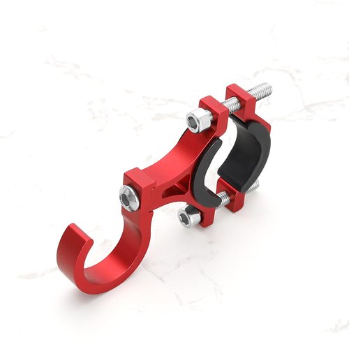 The Lord of the Tools Electric Scooter Hook Universal Scooter Hook Aluminium Hanger Hook Multifunctional Scooter Hanging Hook Accessories for Electric Scooters Bicycles Motorcycles Red