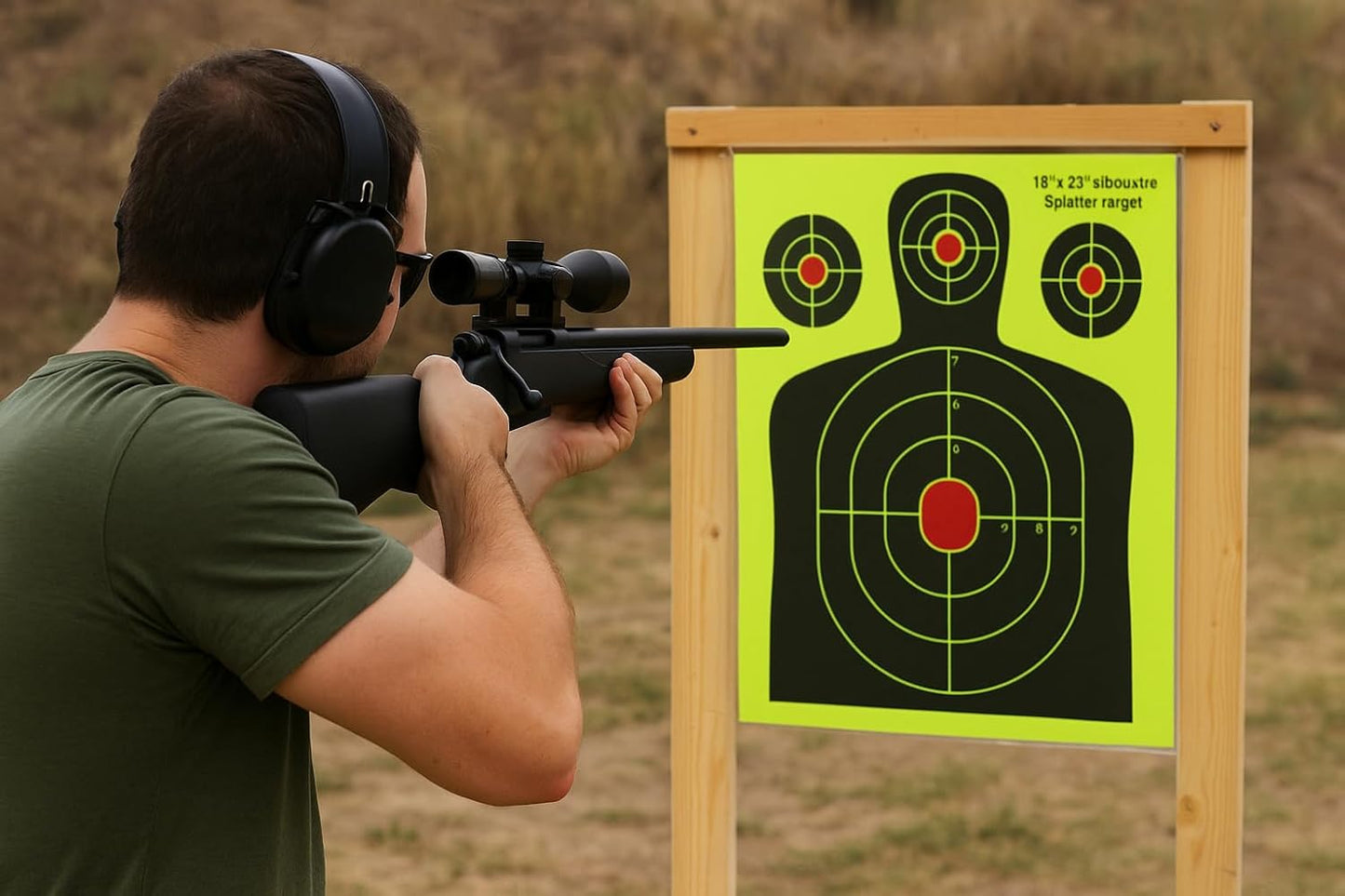 Splatter Targets 18x24 - Waterproof 5-Pack | High Visibility Reactive Paper for Rifles & Pistols