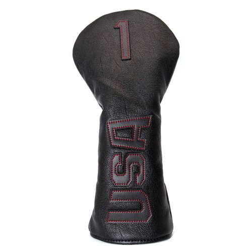 Golf Driver Head Covers,1 Wood Driver Head Cover,Golf Wood Headcovers USA in Black Thick Synthetic Leather Well-Made Durable Easy on Off Club Protective for Taylormade Titleist Callaway