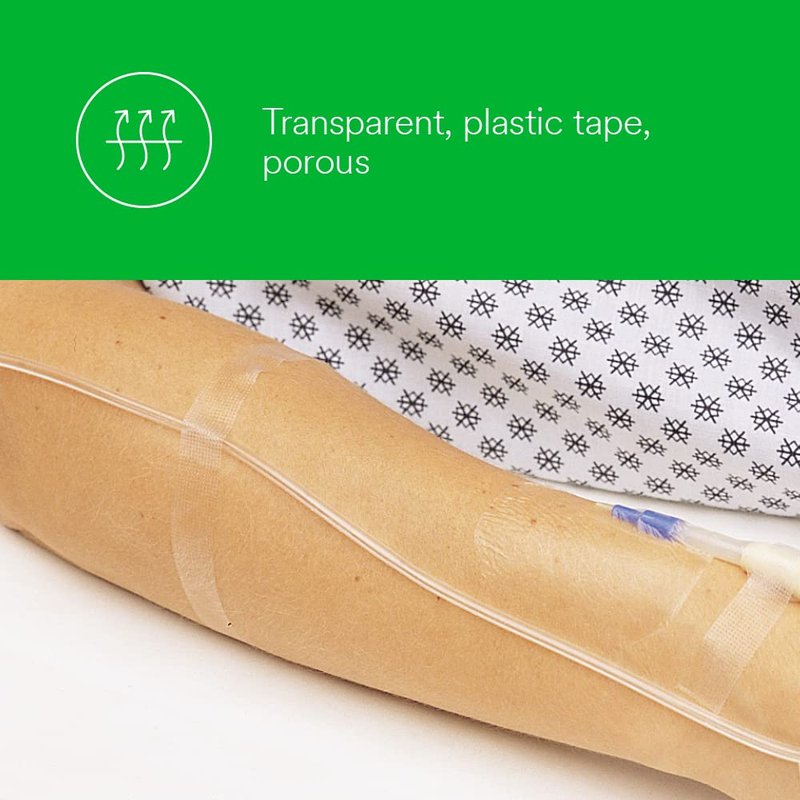 Transpore Medical Tape, Clear Plastic - 3 in. X 10 Yards - Box of 4