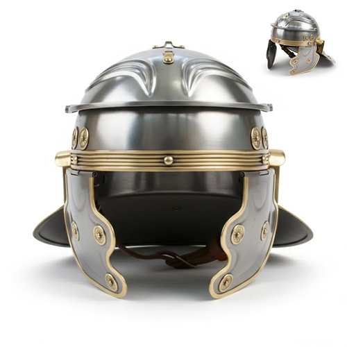 Armor Imperial Gallic 'H' Roman Helmet - One Size - Metallic Armour