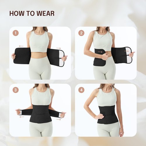 Allaugh Postpartum Belly Band for Women: Abdominal Binder Post Surgery C Section Waist Trainer, Soft Fabric Abdominal Wrap for All Day, Comfort Non-Itchy, After Birth Recovery Easy Put On and Take Off